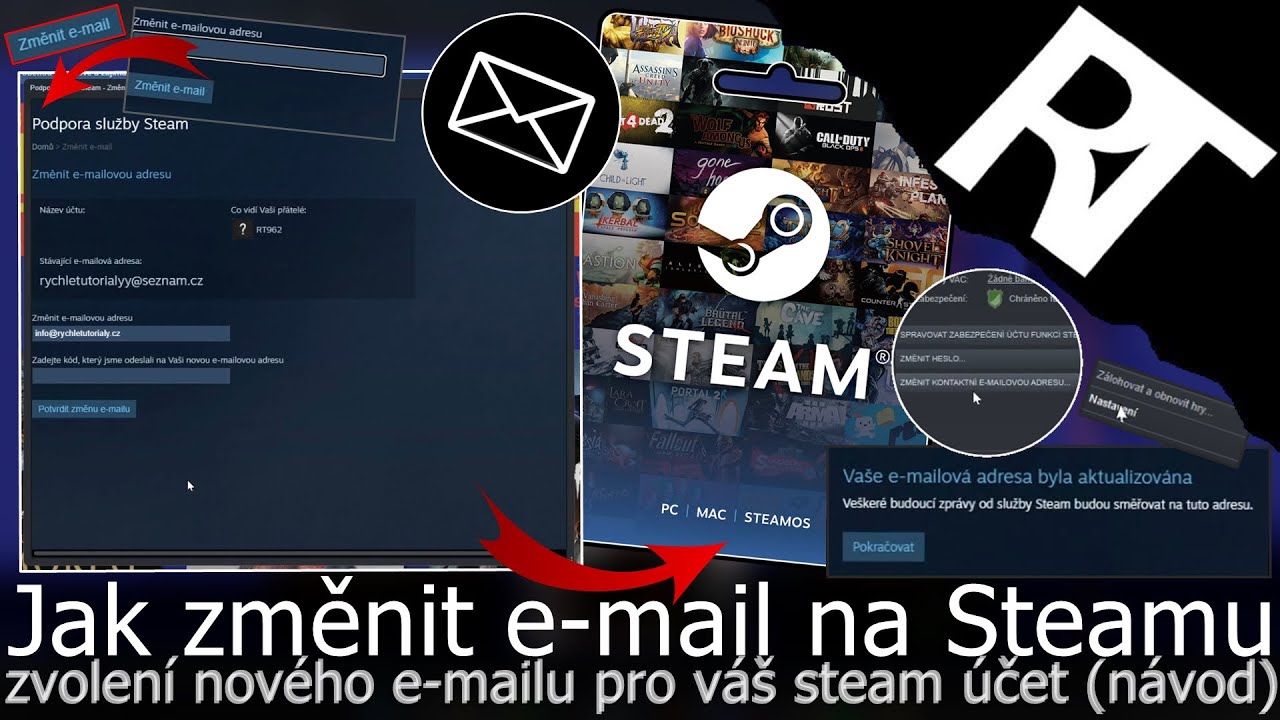 Jak změnit email na Steam?