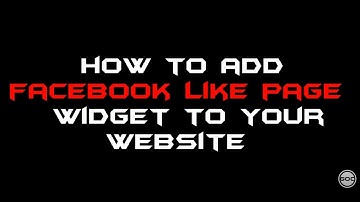 How To ADD Facebook Like Page Widget To Your Website Or Blog | Gangs Of Coder