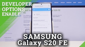 How to Open Developer Mode in SAMSUNG Galaxy S20 FE 5G