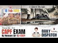 18TH FEBRUARY I DAILY DISPATCH DISCUSSION I LEARNING CAPF  BY HEMANT SIR (Ex-CISF) I HEMANTRA CAPF