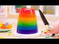 Tasty Rainbow Jelly Cake🌈1000  Miniature Rainbow Cake Recipe🌞Best Of Rainbow Cake Ideas