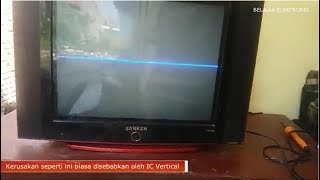 Tv SANKEN Symphony Gambar Melat di tengah garis horizontal