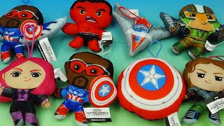 2024 CAPTAIN AMERICA BRAVE NEW WORLD set of 8 McDONALD&#39;S POCKET PILLOWS VIDEO REVIEW