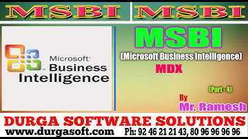 MSBI || online training|| MDX Part - 4 by Ramesh