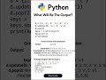 day - 58 what will we the output? #python #coding #70dayschallenge #tech #ai