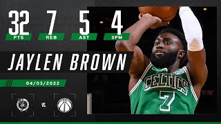 Jaylen Brown has HUGE 32-PT outing in Celtics’ win 🍀