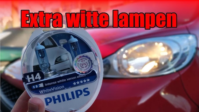 4 ampoules Philips Premium White Vision Ultra H7 4200 Kelvin + 4