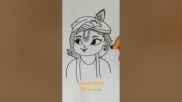 Easy Little Krishna Drawing for Beginners"#viral #drawing #hindudeity #art #art #radgakrishna