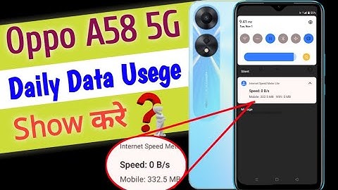 Oppo a58 5g me daily use data show kaise kare / how To Show Daily Data usage in oppo a58 5g mobile