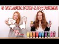 DIY CUSTOM PINS & PATCHES *3 Color Paint & Marker Challenge* Sis Vs Sis | Ruby and Raylee