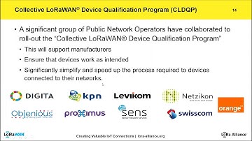 LoRa Alliance - Derek Hunt announcing LCTT launch and Certification update