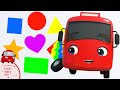 Buster teaches shapes  red buster  bus cartoon  fun kids cartoon