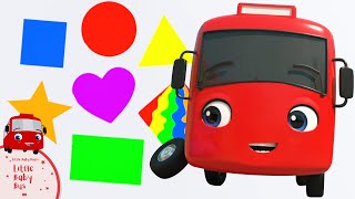 Buster Teaches Shapes | Red Buster | Bus Cartoon | Fun Kids Cartoon Video