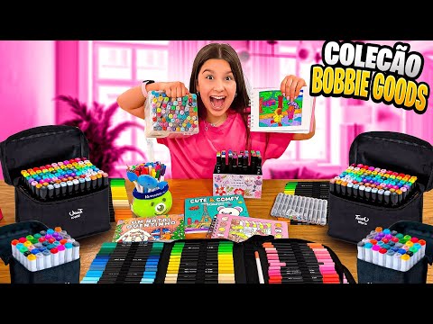 TESTEI O MAIOR KIT DE CANETAS DO MUNDO E PINTEI BOBBIE GOODS *Como pintei meu Bobbie Goods