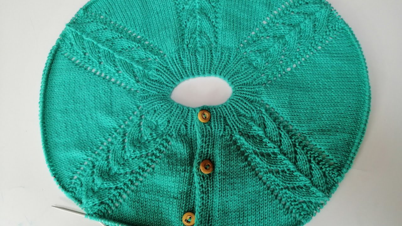 Ajurlu yaprak hırka roba modelinin birinci bölümü #knitting#pattern#cardigans