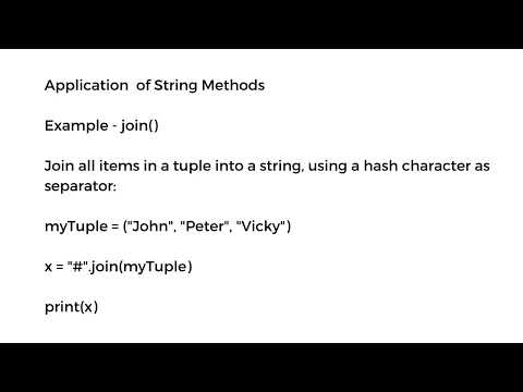 Application of String Methods || isupper() , join() and ljust()