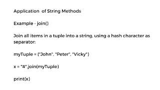 Application of String Methods || isupper() , join() and ljust()