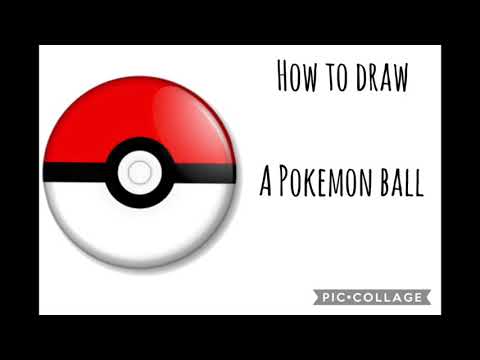 How to draw a pokemon ball - YouTube