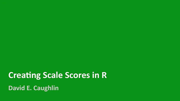 Creating Scale Scores in R
