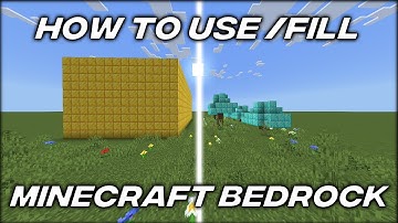 How To Use The /Fill Command In Minecraft Bedrock/Windows 10 Edition!