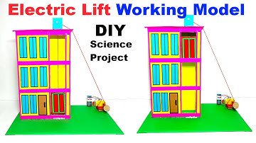 home lift /elevator working model 2025 for home science project exhibition  - diy - craftpiller