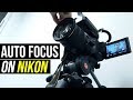 How To AUTOFOCUS Video On A Nikon D5200/D5300/D5500? (Best MOVIE Settings)