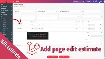 Add page edit estimate HR Laravel 9 | System Management