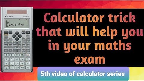 How to check trigonometric identities using Canon calculator/ Experience Maths
