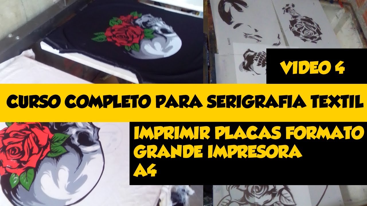 CURSO SERIGRAFIA Placas de formato grande serigrafia con impresora con impresora A4
