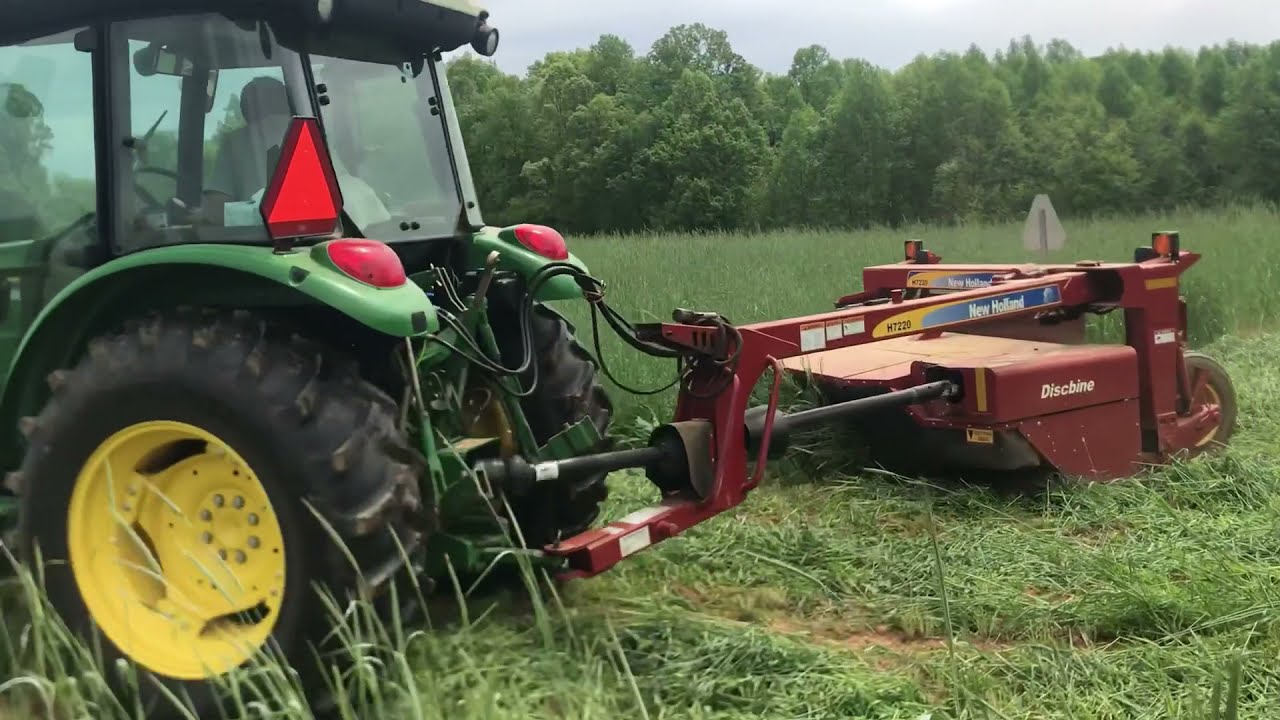 First hay cutting of the 2021 season, Cereal Rye mix