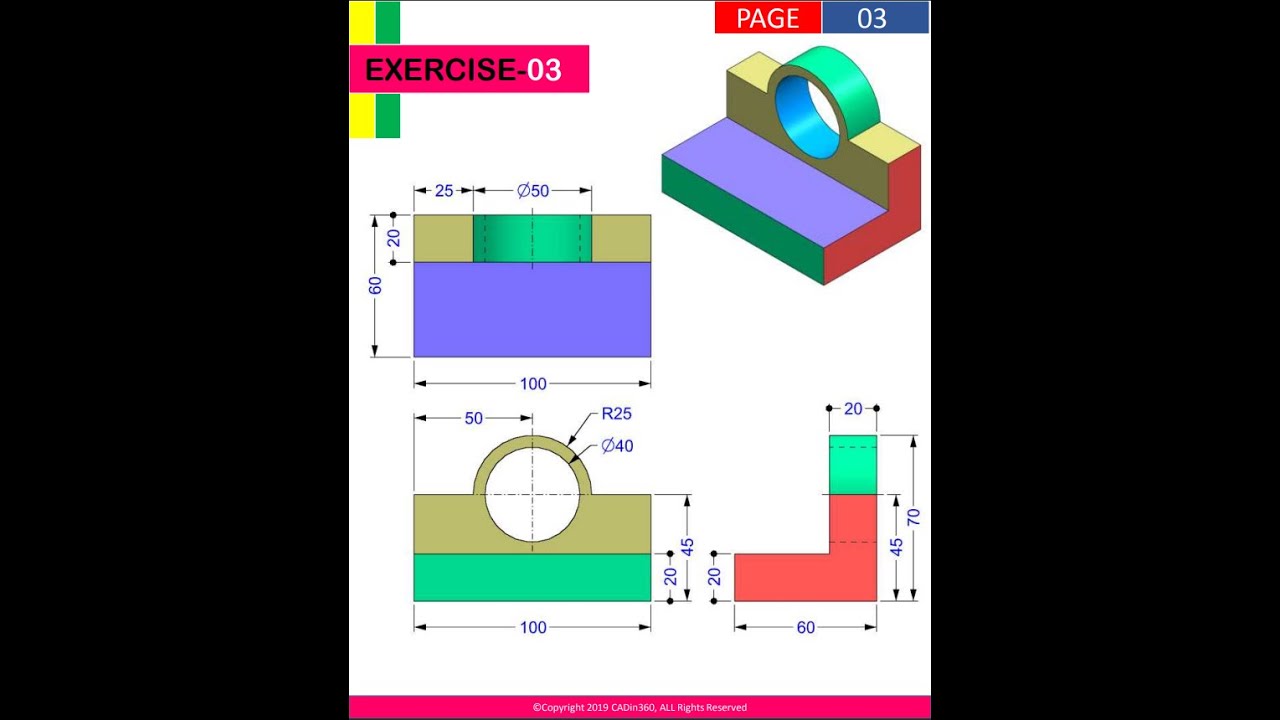 Tugas Video SOLIDWORK EXERSICE-3 - YouTube