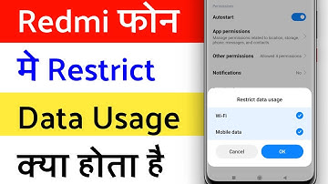 Restrict Data Usage Kya Hota Hai | What Is Meaning Restrict Data Usage In Redmi Phone