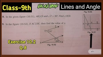 CLASS 9th Maths Ex 10.2 Q 8 ( Lines and angle ) | BALAJI BOOK | RD SHARMA ( Example 16 )