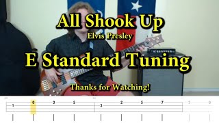 Vignette de la vidéo "All Shook Up - Elvis Presley (Bass Cover with Tabs)"