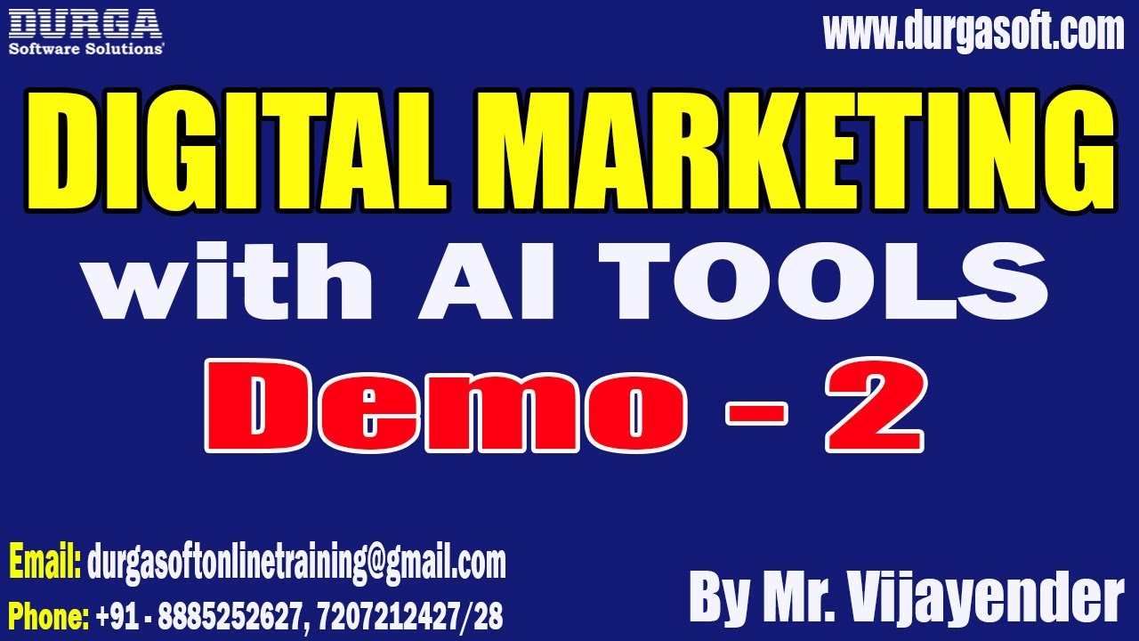 DIGITAL MARKETING with AI TOOLS tutorials ||  Demo - 2 || by Mr. Vijayender On 15-07-2025 @8AM IST