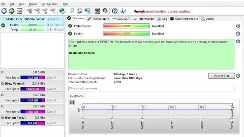 معرفه صحه واداء الهارديسك ببرنامج hard disk sentinel