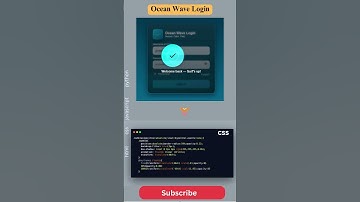 Ocean Wave 🌊 Login Form UI | HTML CSS JavaScript #LoginUI #WebDesign #CodingShorts