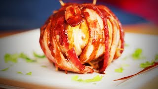 Bacon Meatball Stuffed with ONIONS 🥓🍛 Homemade Bacon Bombs [Tasty Food]