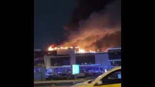 момент пожара в крокус сити холл #амжут #крокусситихолл #Москва