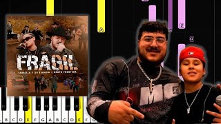 Yahritza Y Su Esencia & Grupo Frontera - Frágil | Piano Tutorial | Free MIDI