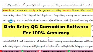 Data Entry QC Software | Correction Software For 100% Accuracy | Copy Paste In NotePad Plus .wrt