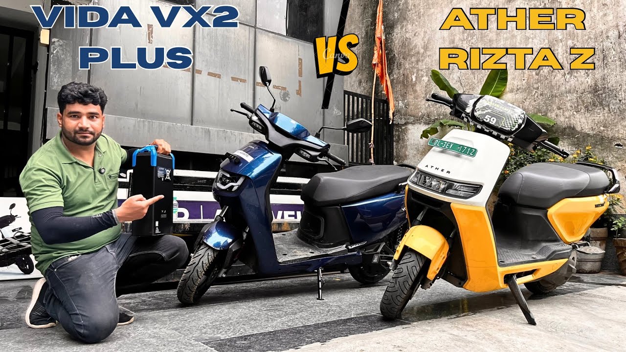 Hero Vida VX2 Plus Vs Ather Rizta Z Detailed Comparison Video On Road ...