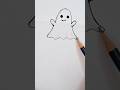 how to make ghosts 👻, easy drawing Step by step #drawing #shorts #youtubeshorts #ghost