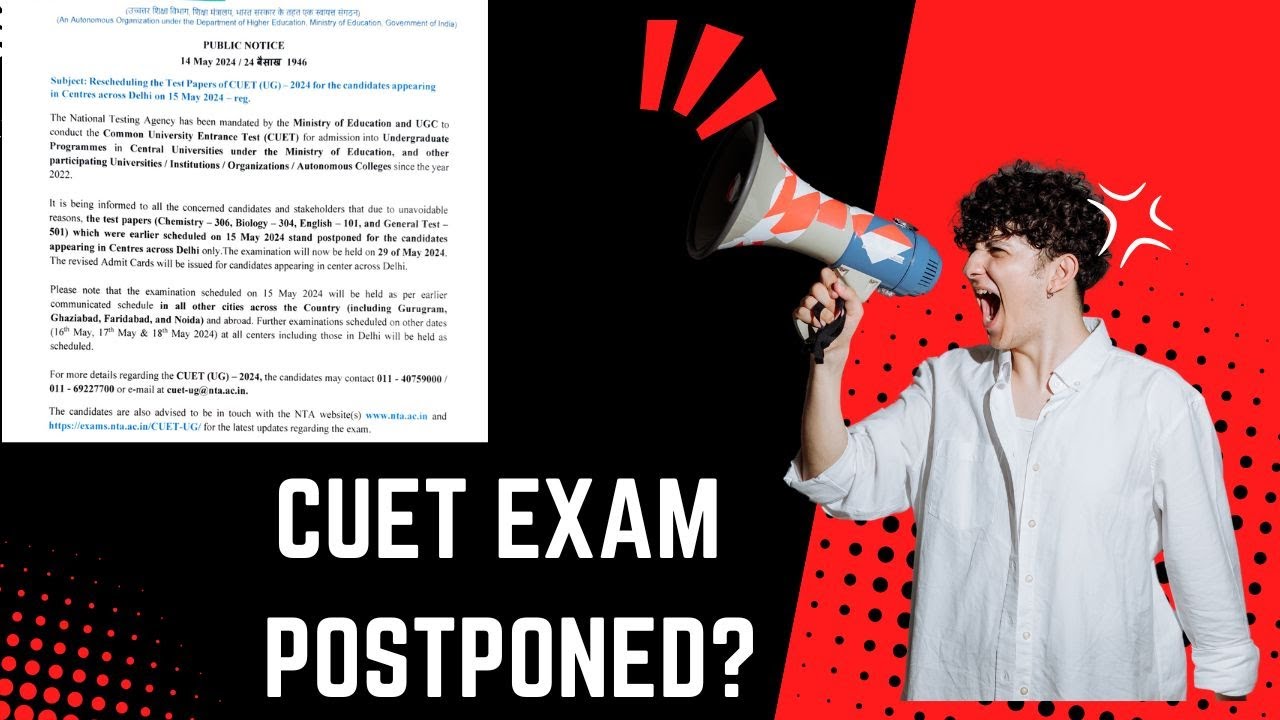 CUET UG EXAM POSTPONED NOTICE | CHANGE IN EXAM CENTRES IN ADMIT | CUET ...