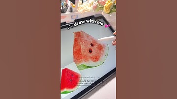 Sketch to Digital Watercolor in Procreate 🍉 | iPad Art Reveal #procreateart