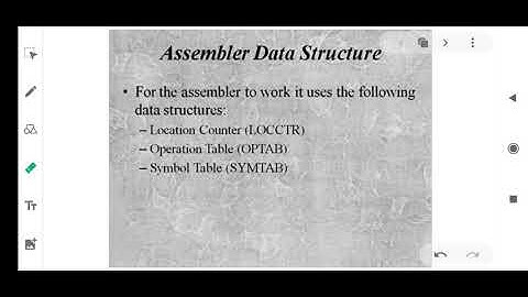 Assembler data structures