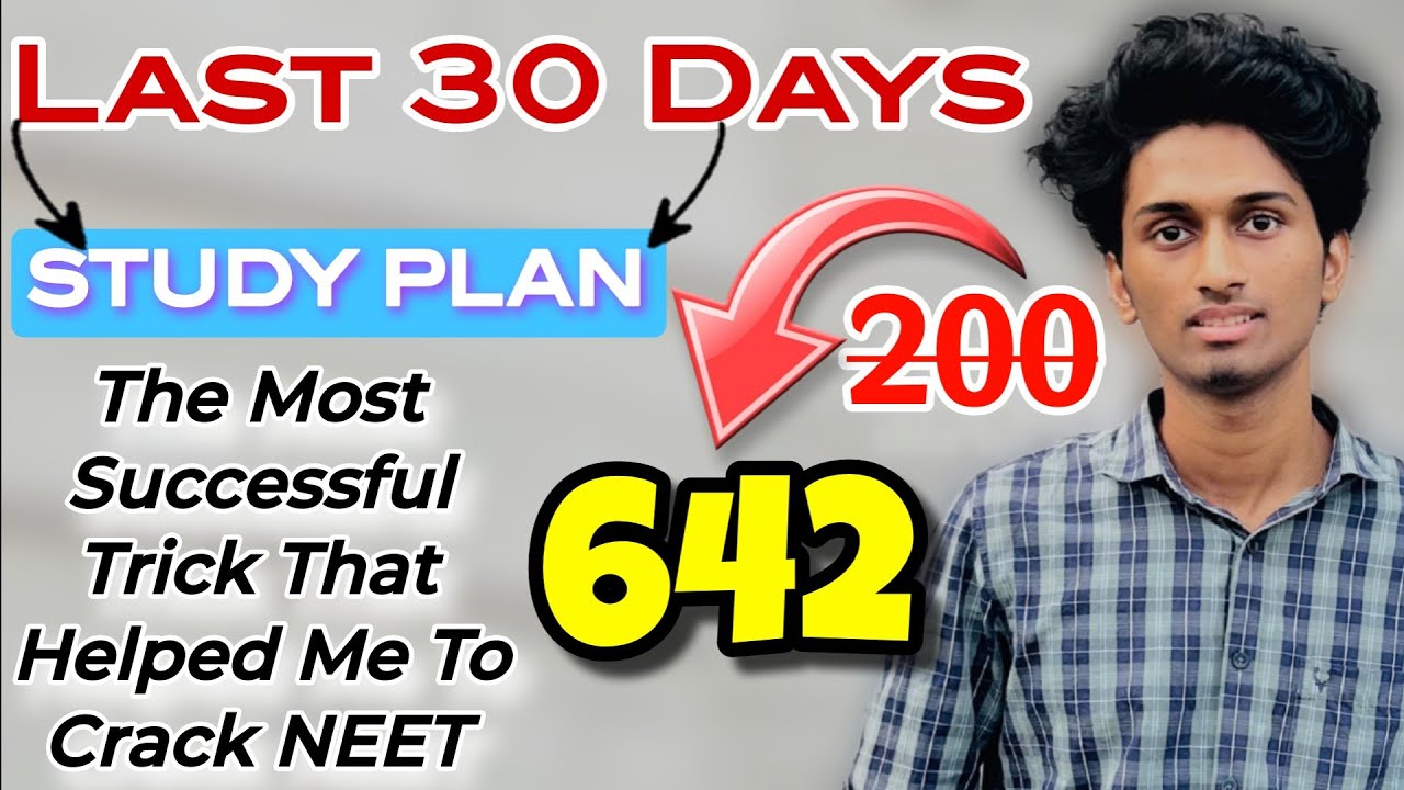 Last 30 Days Study Plan For 2024 NEET Aspirants🔥Biggest Trick To Cover ...