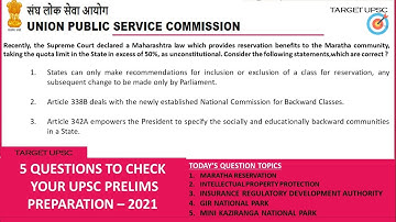 6th May 2021 Mock Questions for UPSC Prelims | Useful for all Competitive Exams