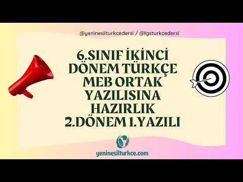 6 SINIF 2 DÖNEM TÜRKÇE ORTAK YAZILI HAZIRLIK