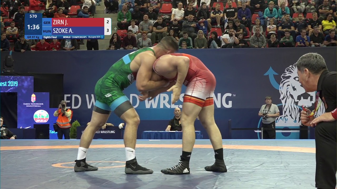 1/8 GR - 97 kg: J. ZIRN (GER) v. A. SZOKE (HUN)